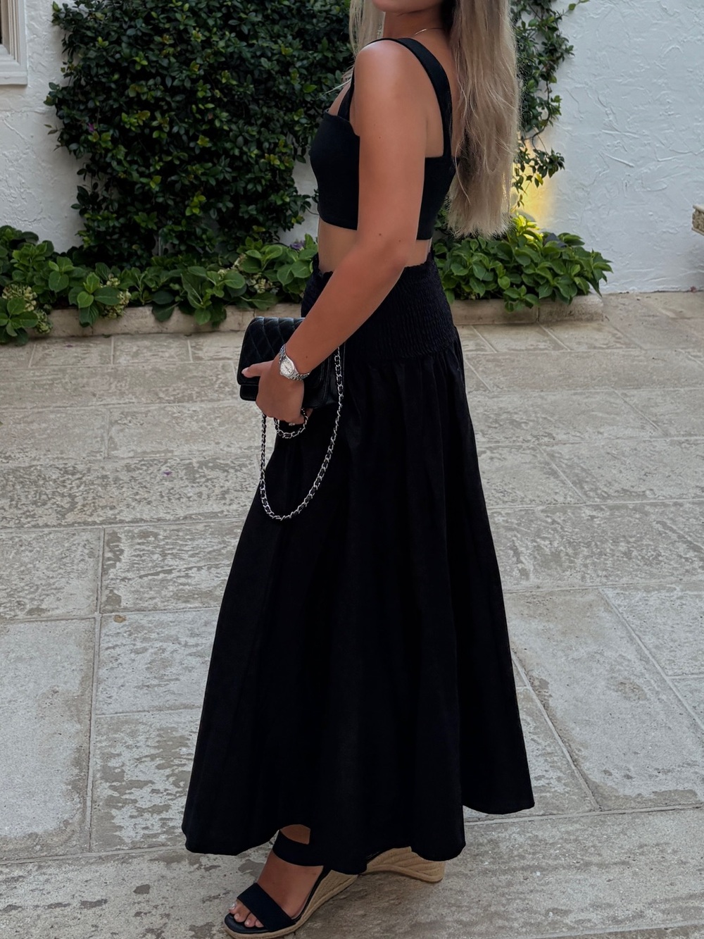 H&M Black Maxi Skirt